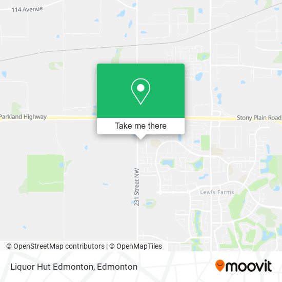 Liquor Hut Edmonton map