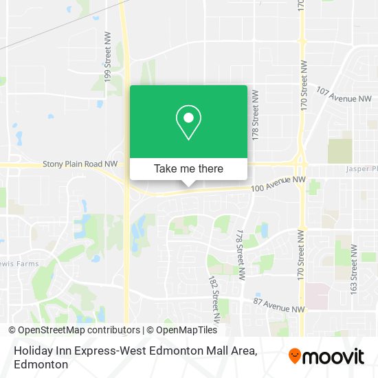 Holiday Inn Express-West Edmonton Mall Area map