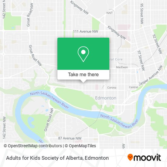 Adults for Kids Society of Alberta map