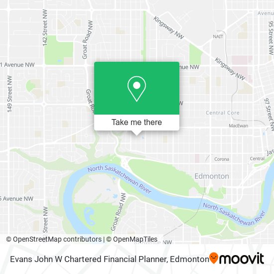 Evans John W Chartered Financial Planner map