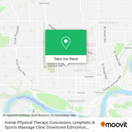 Instep Physical Therapy, Concussion, Lymphatic & Sports Massage Clinic Downtown Edmonton map