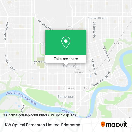 KW Optical Edmonton Limited map