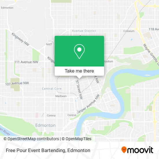 Free Pour Event Bartending map