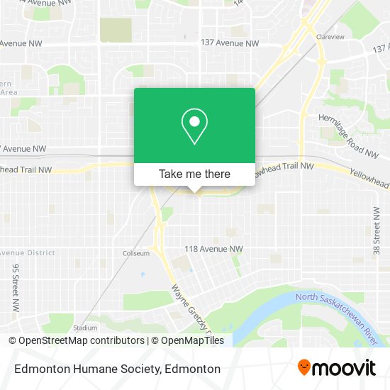 Edmonton Humane Society map