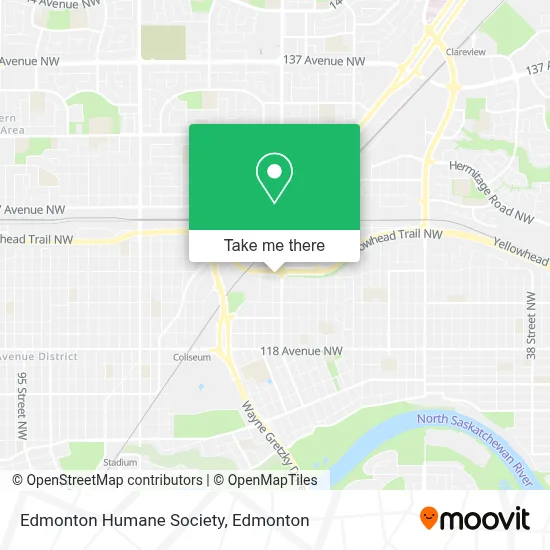 Edmonton Humane Society map