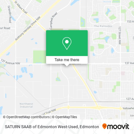 SATURN SAAB of Edmonton West-Used map