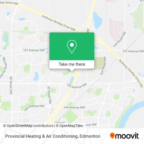 Provincial Heating & Air Conditioning map