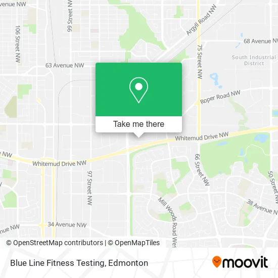 Blue Line Fitness Testing map