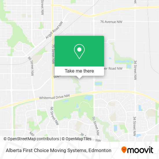 Alberta First Choice Moving Systems map