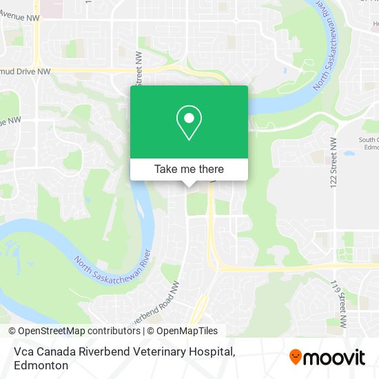 Vca Canada Riverbend Veterinary Hospital map