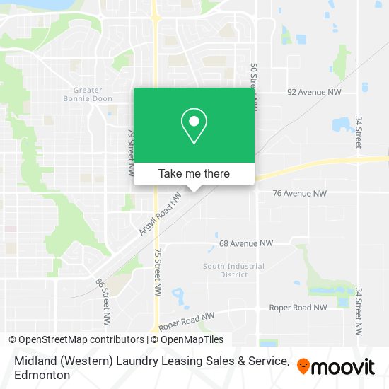 Midland (Western) Laundry Leasing Sales & Service map