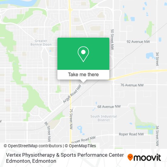 Vertex Physiotherapy & Sports Performance Center Edmonton map