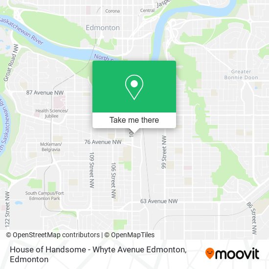 House of Handsome - Whyte Avenue Edmonton map