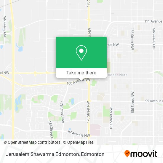 Jerusalem Shawarma Edmonton map