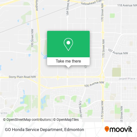 GO Honda Service Department map