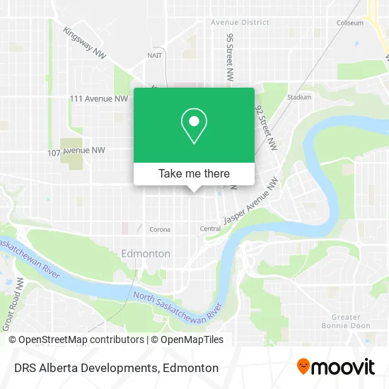 DRS Alberta Developments map