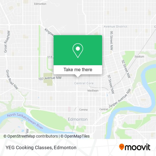 YEG Cooking Classes map