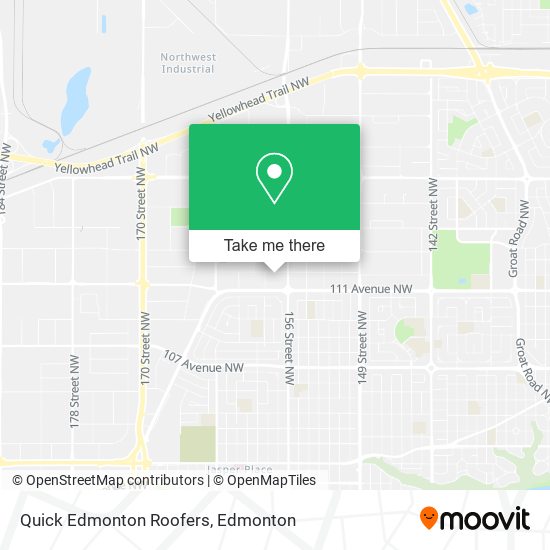 Quick Edmonton Roofers map