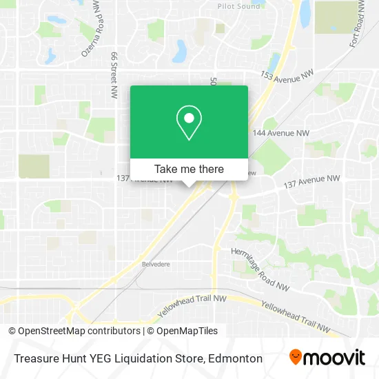 Treasure Hunt YEG Liquidation Store map