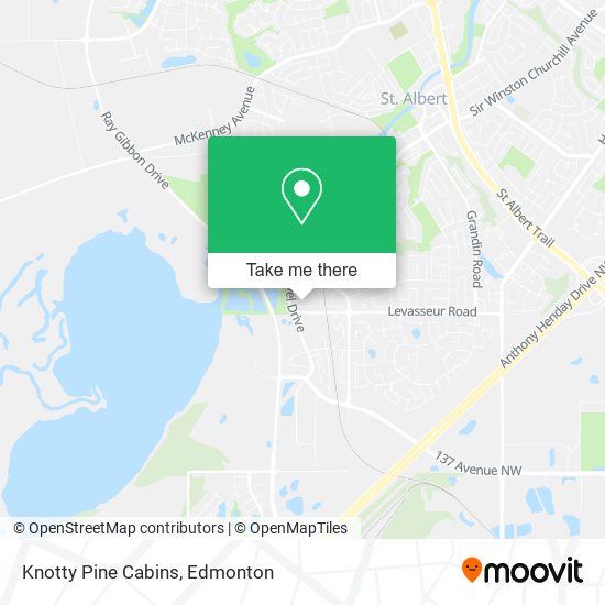 Knotty Pine Cabins map
