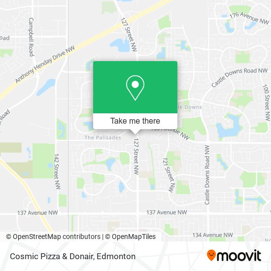 Cosmic Pizza & Donair map