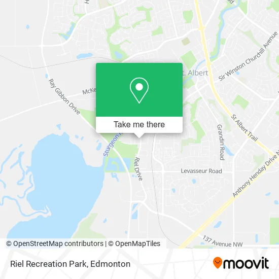 Riel Recreation Park map