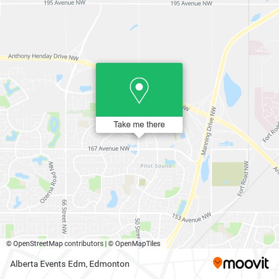 Alberta Events Edm map