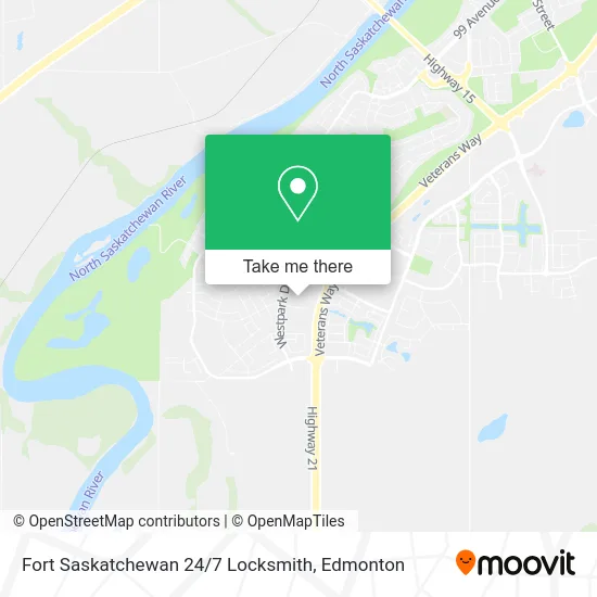 Fort Saskatchewan 24 / 7 Locksmith map