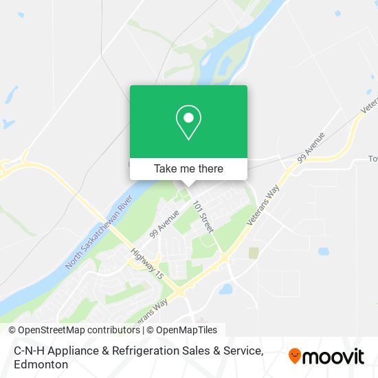 C-N-H Appliance & Refrigeration Sales & Service map