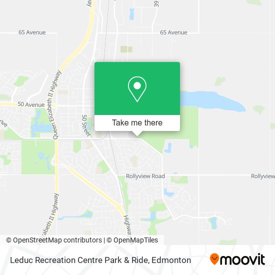 Leduc Recreation Centre Park & Ride map