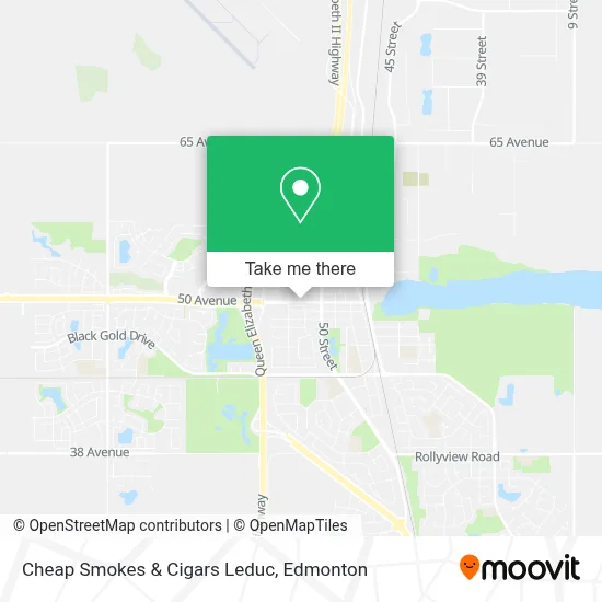 Cheap Smokes & Cigars Leduc map