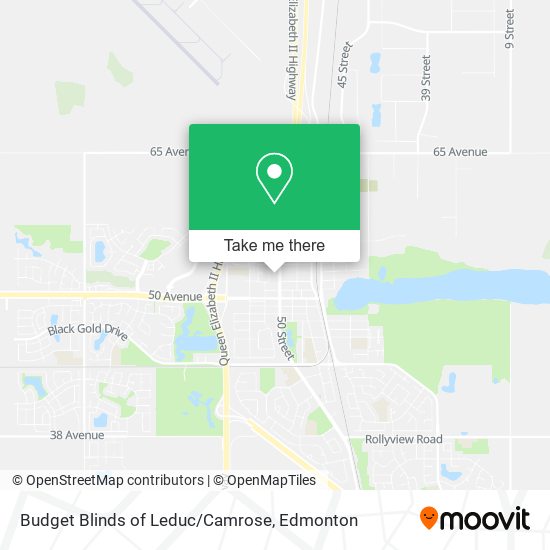 Budget Blinds of Leduc/Camrose map