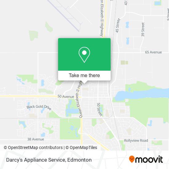 Darcy's Appliance Service map