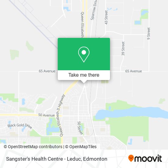 Sangster's Health Centre - Leduc map