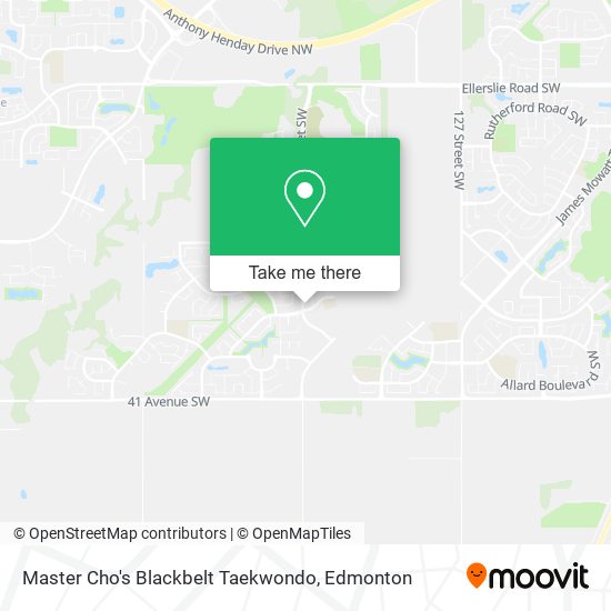 Master Cho's Blackbelt Taekwondo map