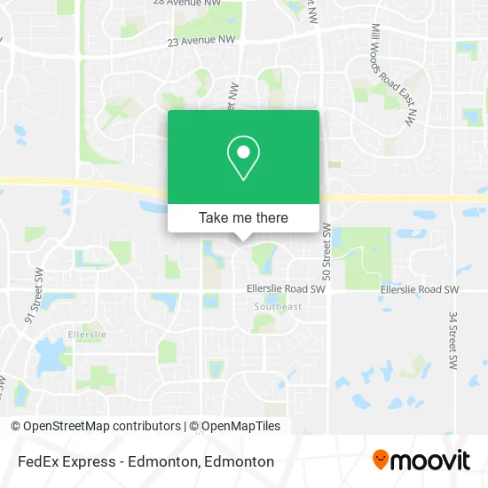 FedEx Express - Edmonton map
