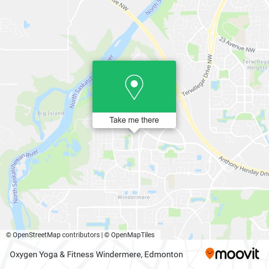 Oxygen Yoga & Fitness Windermere map
