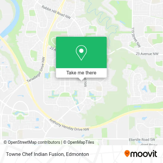 Towne Chef Indian Fusion map