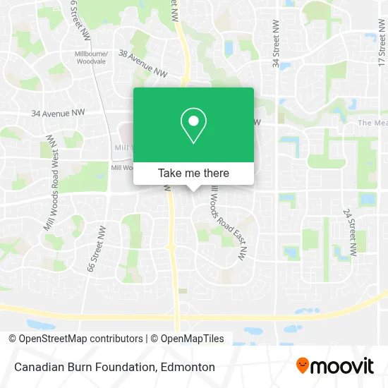 Canadian Burn Foundation map