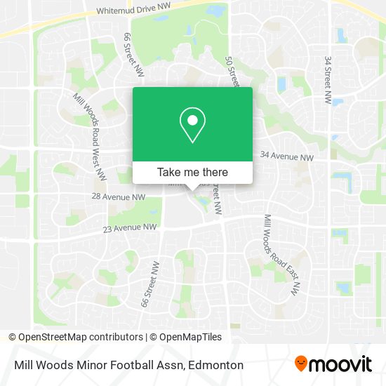 Mill Woods Minor Football Assn map
