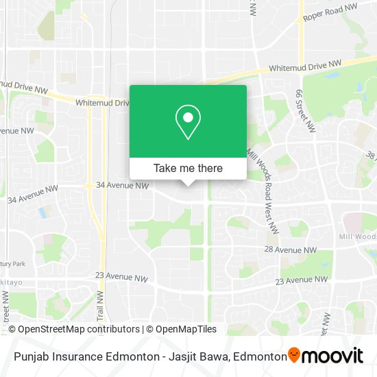 Punjab Insurance Edmonton - Jasjit Bawa map