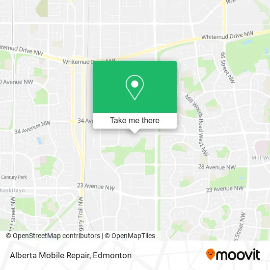 Alberta Mobile Repair map