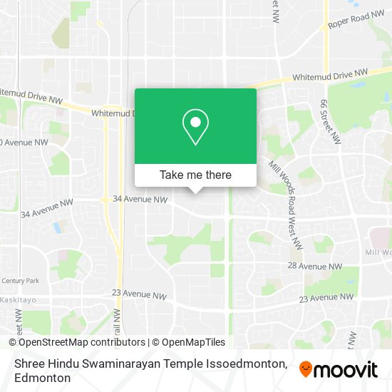 Shree Hindu Swaminarayan Temple Issoedmonton map