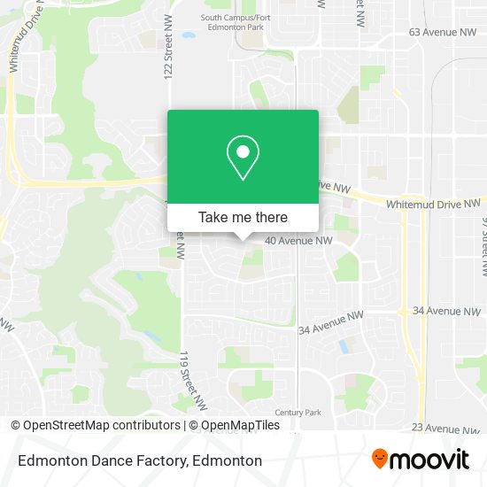 Edmonton Dance Factory map
