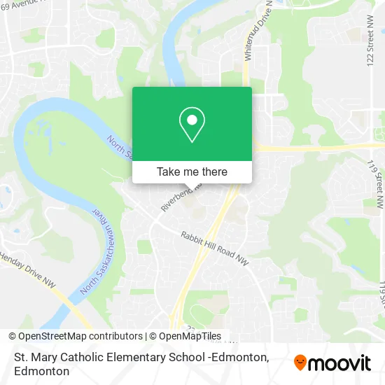 St. Mary Catholic Elementary School -Edmonton map