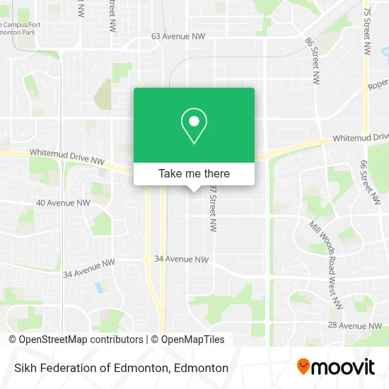 Sikh Federation of Edmonton map