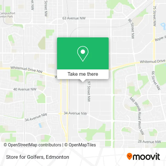 Store for Golfers map