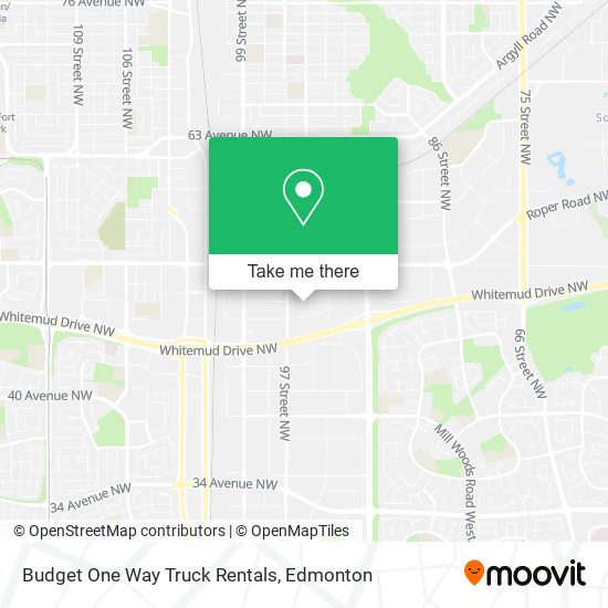 Budget One Way Truck Rentals map