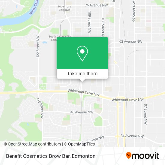 Benefit Cosmetics Brow Bar map