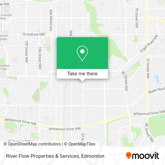 River Flow Properties & Services map